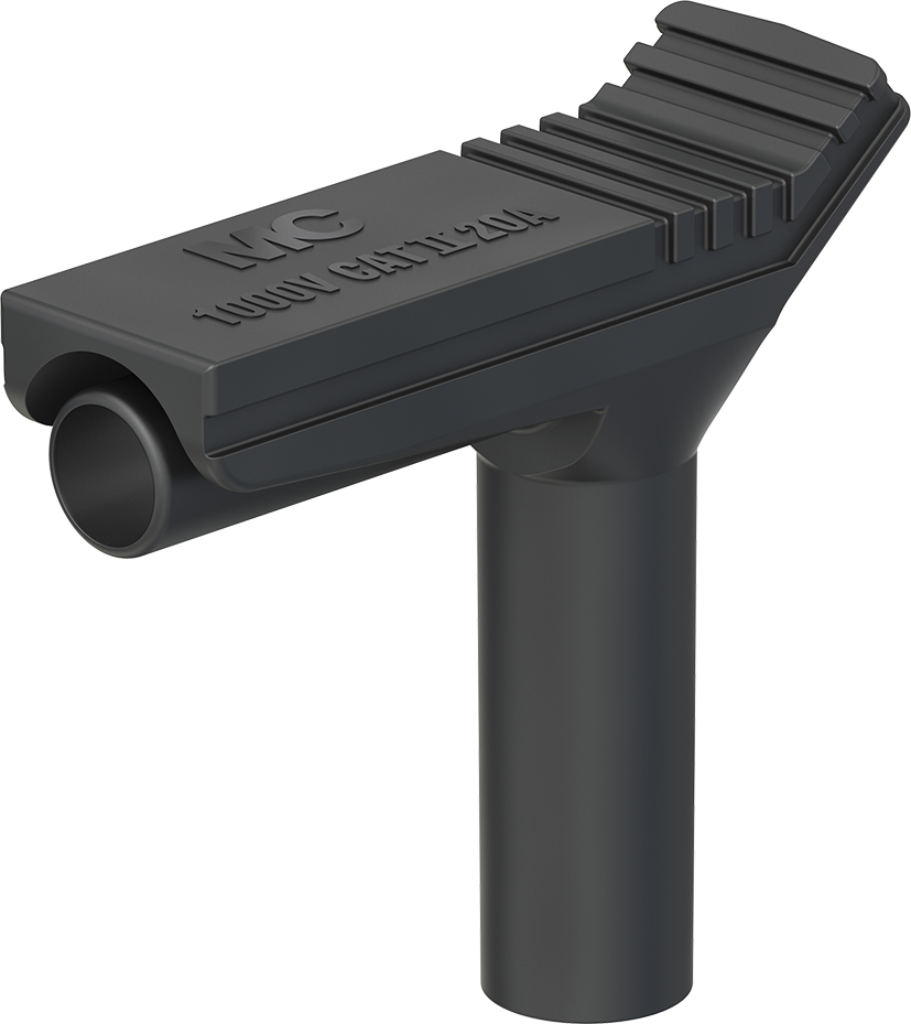4 mm hoekstekkeradapter zwart - XWA-4/19 zwart