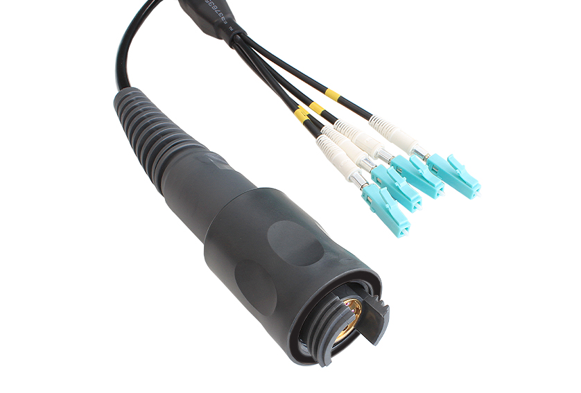 4 Channel Plug to LC Connector Cable Assembly