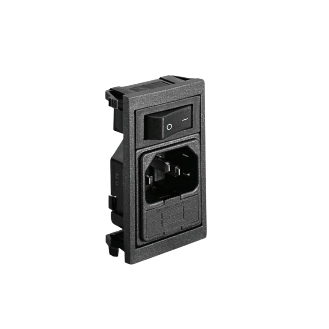 Mains Power Connector  Male  Solder Terminal