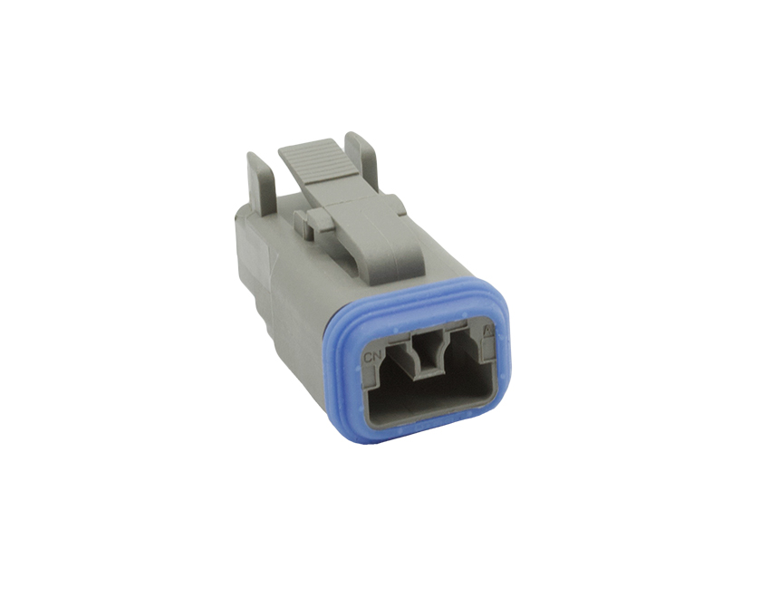 2 Contacts Male Standard Rectangular Grey Connector