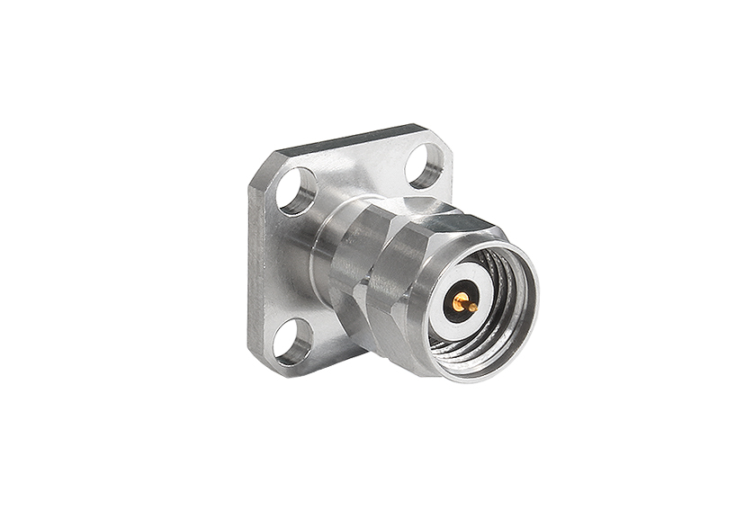 2.4mm Plug Straight 4 Hole Flange RF Connector