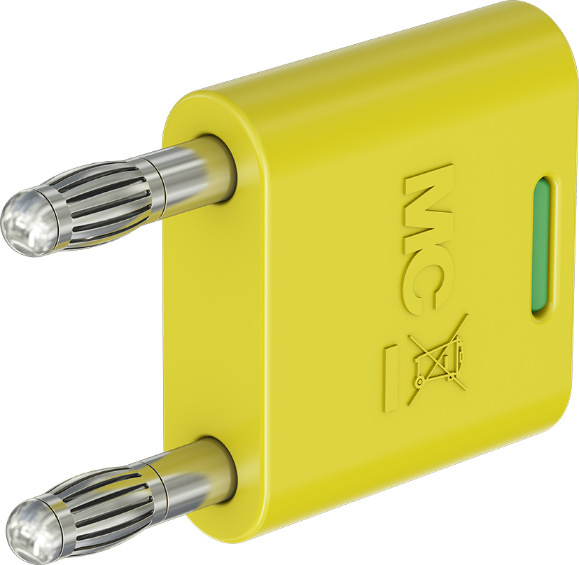4mm geïsoleerde verbindingsstekker groen-geel - KS2-4N-19 groen-geel
