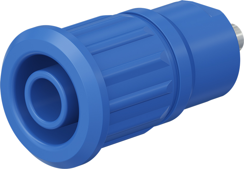 4 mm veiligheidssokkel blauw - SEB4-E blauw