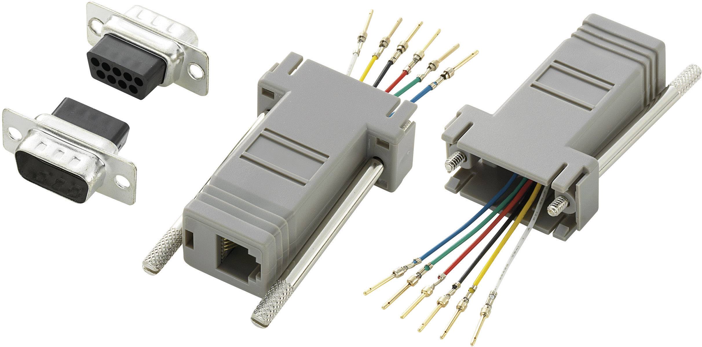 D-sub 9 polig mannelijk - RJ12-adapter