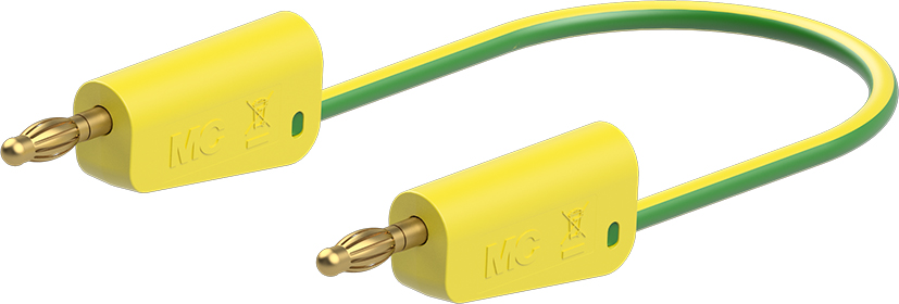 4 mm testkabel 100 cm geel-groen - LK-4A-S25 geel-groen