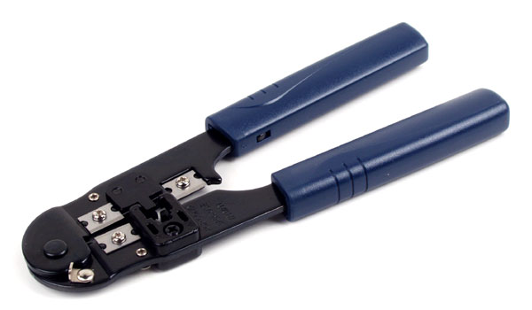 Handgereedschap voor het afsluiten van modulaire stekkers, piercingtechnologie, snijder en stripper, RJ11, RJ12