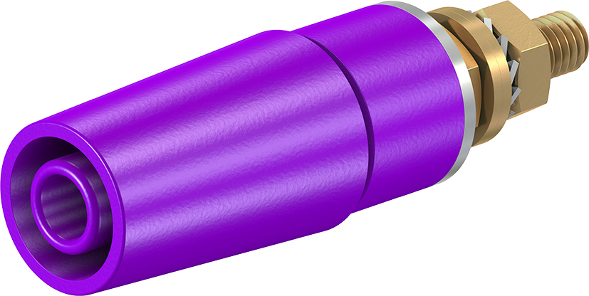 4 mm veiligheidscontact violet - SAB4-G violet
