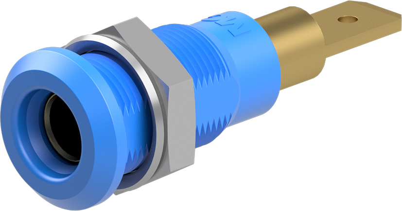 4mm socket blauw - LB4H-IF/A blauw
