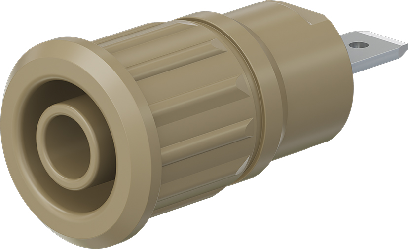 4 mm veiligheidssokkel bruin - SEB4-F/N bruin