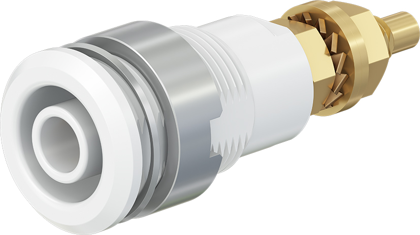 4 mm veiligheidssokkel wit - SLB4-G wit