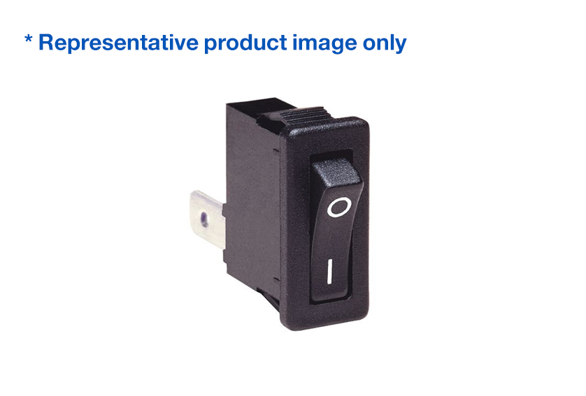 X8800VAAAA Ultra-Thin Rocker Switch ON - OFF Single Contact Curved Rocker - 8800 Series