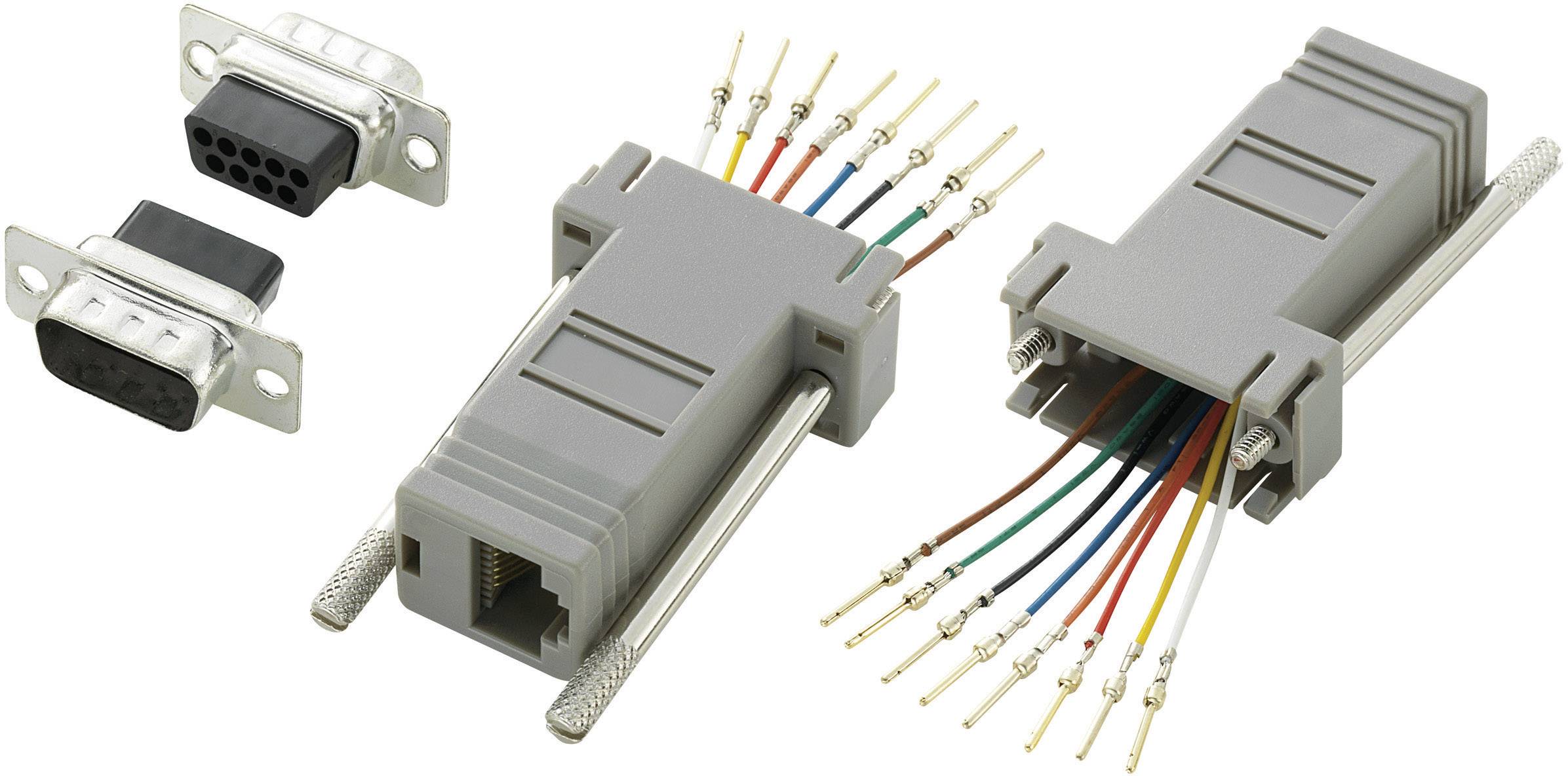 D-sub 9 polig mannelijk - RJ45-adapter