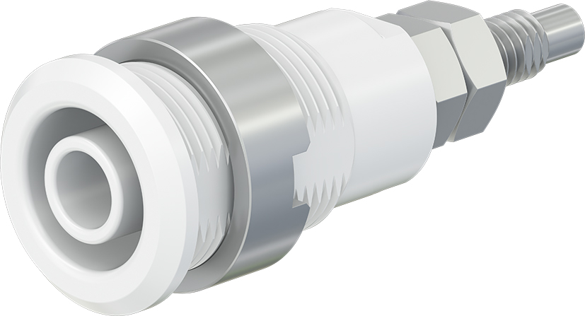 4 mm veiligheidssokkel wit - SLB4-G/N-X wit