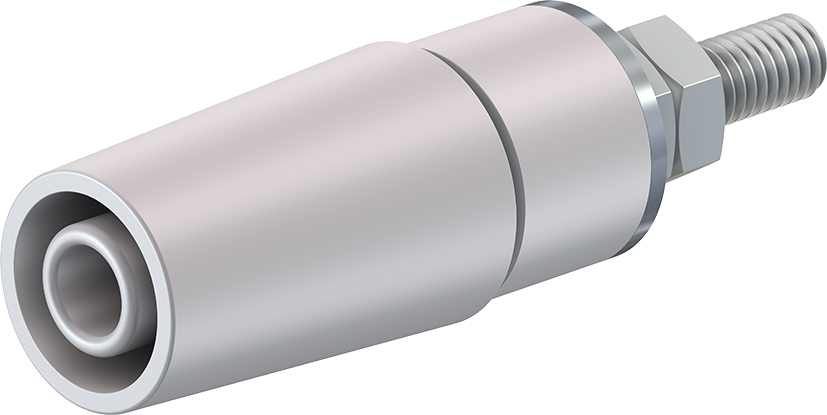 4 mm veiligheidscontact wit - SAB4-G/N-X wit