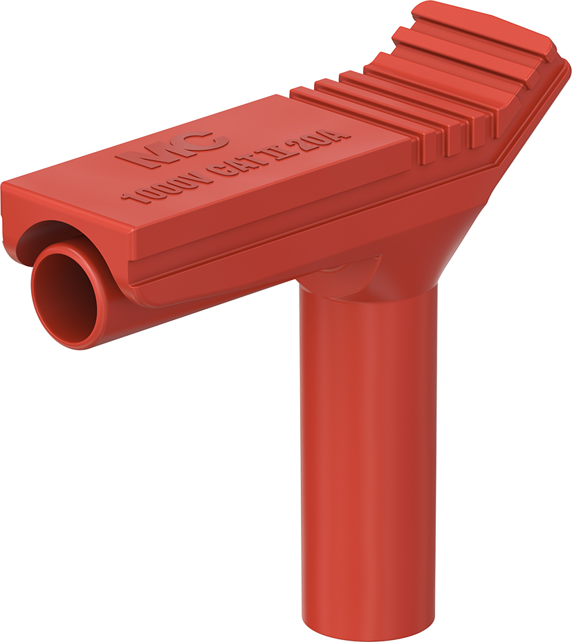 4 mm hoekstekkeradapter rood - XWA-4/19 rood