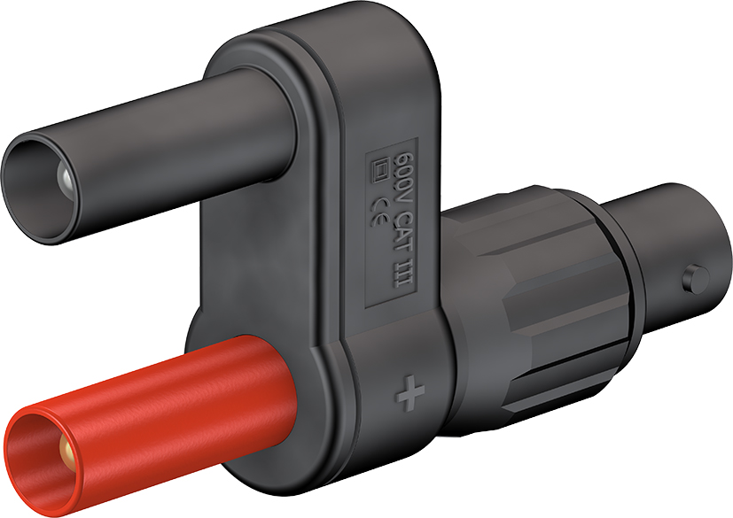 4 mm BNC-adapter zwart - XF-SS/4 zwart