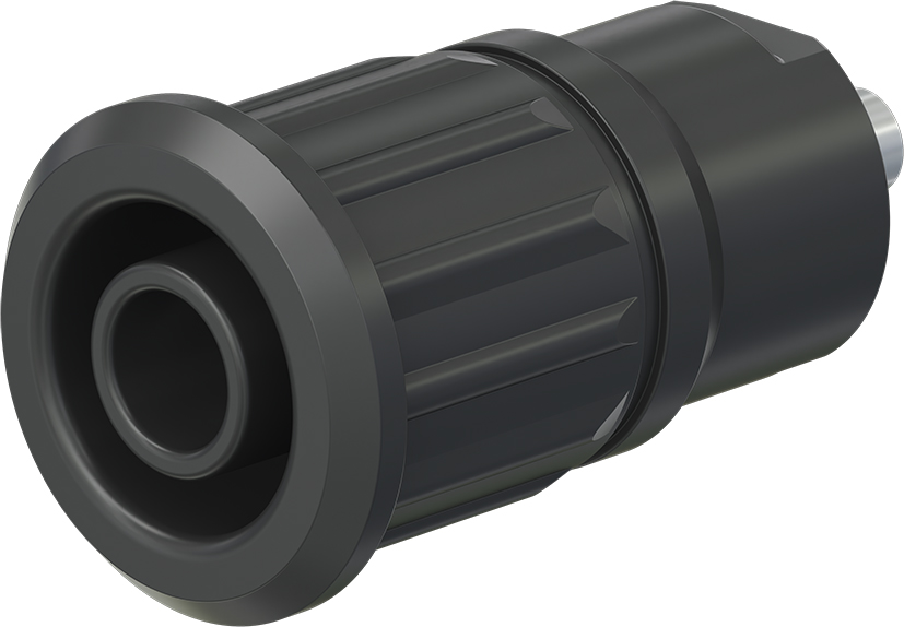 4 mm Veiligheidscontact zwart - SEB4-E zwart