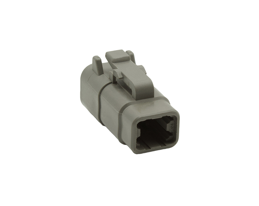 4 Contacts Male Miniature Rectangular Grey Connector