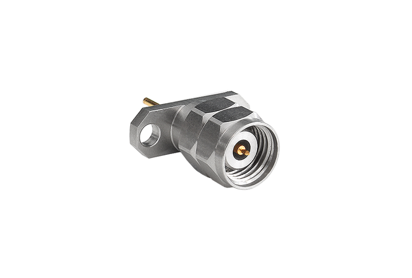 2.4mm Plug Straight 2 Hole Flange RF Connector