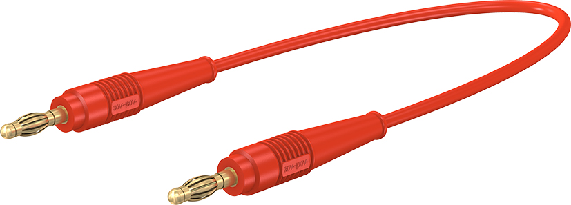 4 mm verbindingskabel 75 cm rood - LK410L-41/A rood