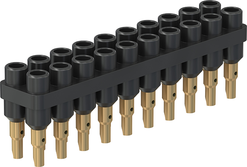 2 mm 20-polige stopcontactstrook zwart - BL2-6/20/A zwart
