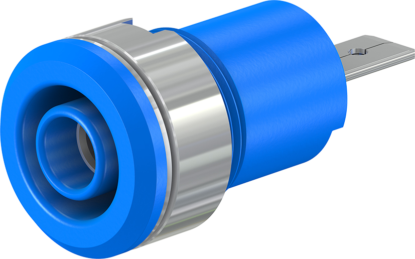 4 mm veiligheidssokkel blauw - SLB4-F/A blauw
