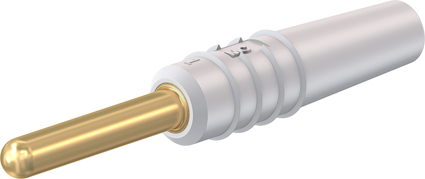 2 mm stekker compleet wit - SLS2-S wit