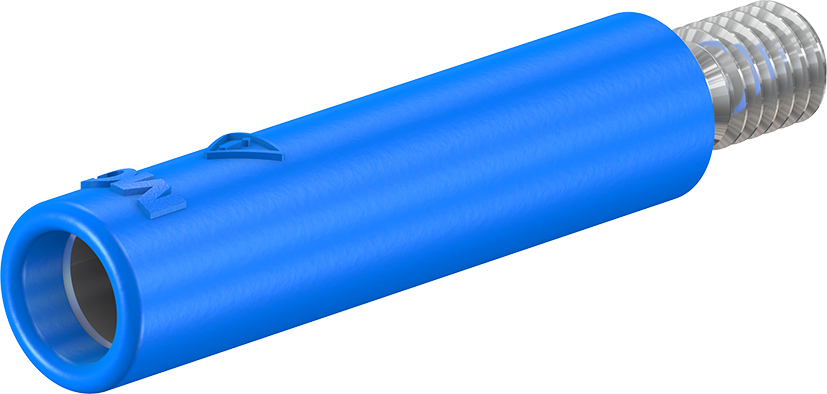 4 mm blauwe socket - B4-E-M4-I blauw