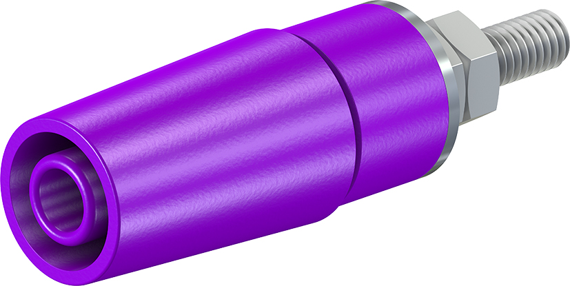 4 mm veiligheidssokkel violet - SAB4-G/N-X violet