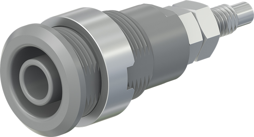 4 mm veiligheidssocket grijs - SLB4-G/N-X grijs
