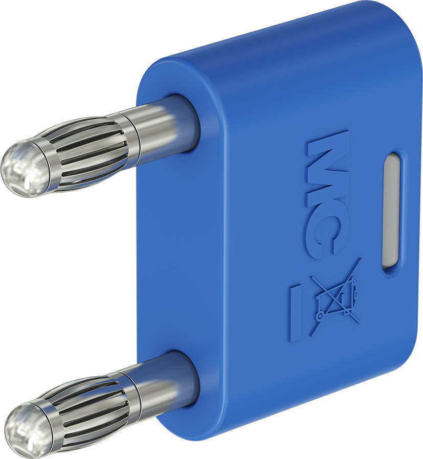 4mm geïsoleerde verbindingsstekker blauw - KS-4N-19 blauw