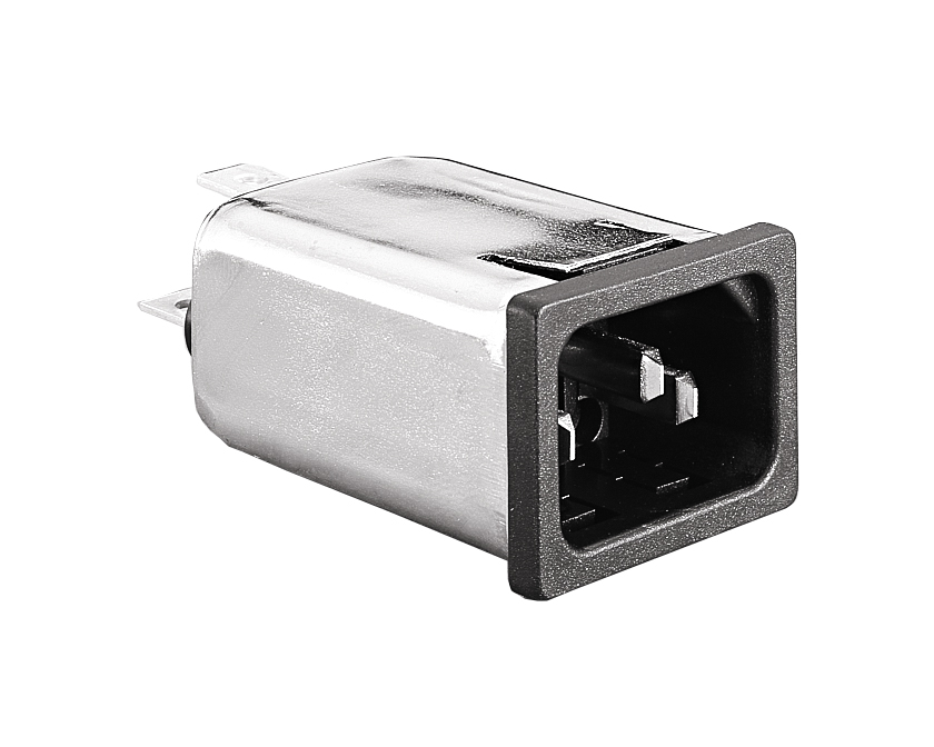 IEC Filtered Inlet Snap Fit To Panel 6.3mm Tab Termination 1mm Panel A1010 Filter (10A PS01/A L/C v1)