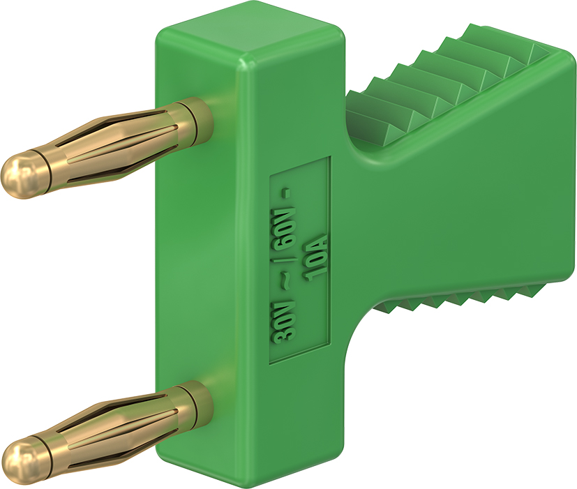 2 mm verbindingsstekker groen - KS2-12L/A groen