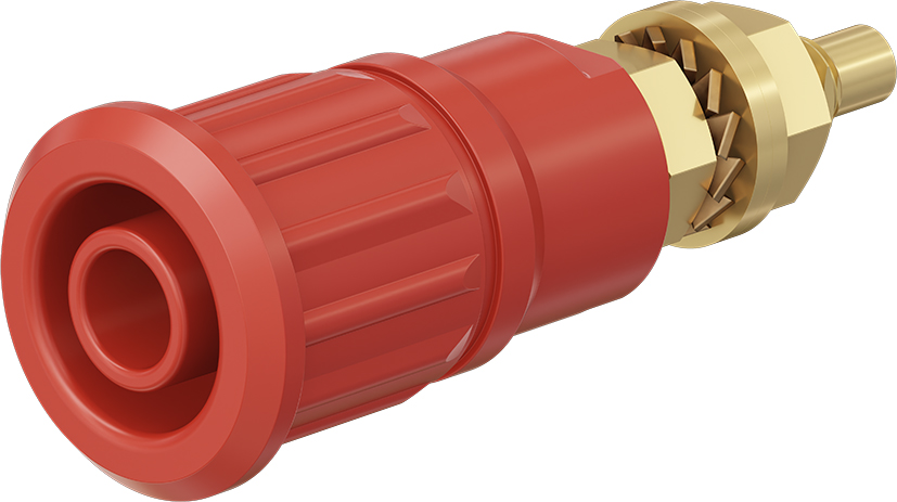 4 mm veiligheidssocket rood - SEB4-G rood