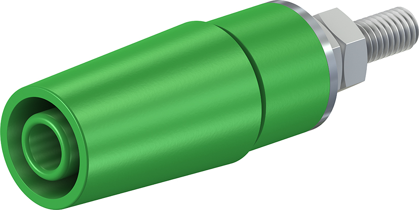 4 mm veiligheidssocket groen - SAB4-G/N-X groen