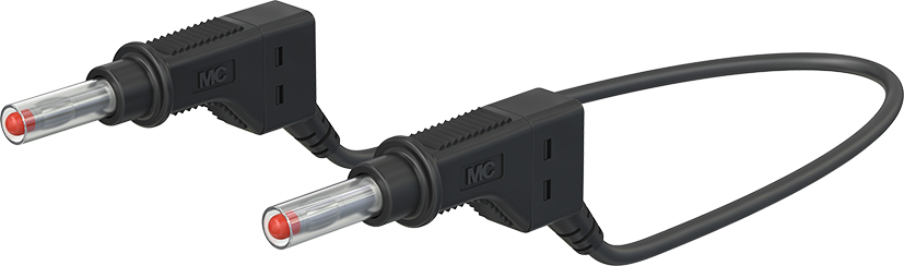 4 mm aansluitkabel 200 cm zwart - XZG425 zwart