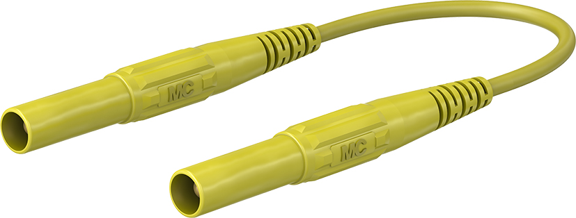 4 mm veiligheidstestkabel 75 cm geel - XMF-414 geel