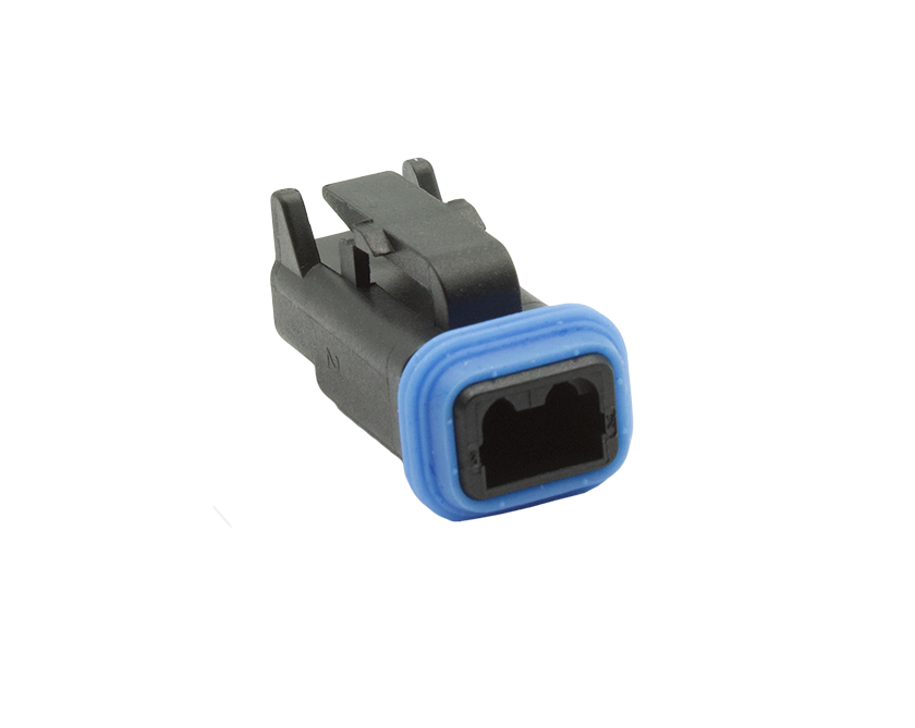 2 Contacts Male Standard Rectangular Black Connector