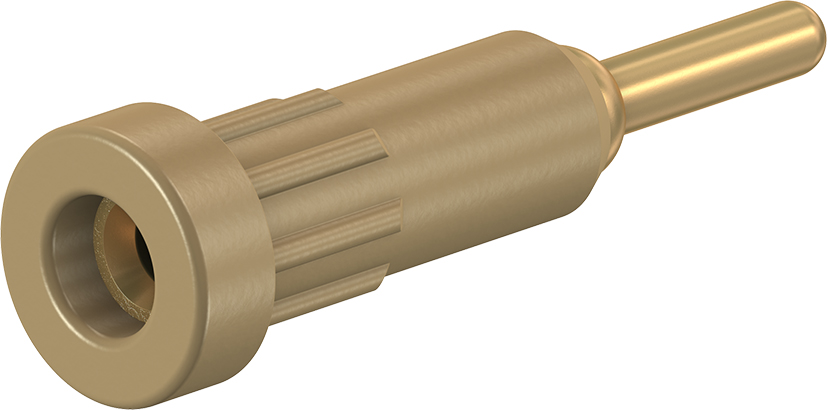 2 mm stekker bruin - EB2-A bruin