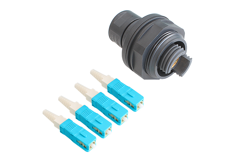 4 Channel Jam Nut to SC Connector Cable Assembly