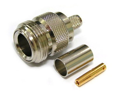 N-connector Vrouwelijke krimp RG58