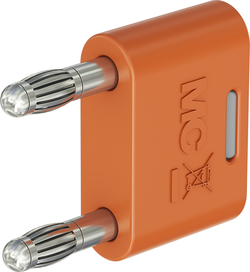4mm geïsoleerde verbindingsstekker oranje - KS-4N-19 oranje
