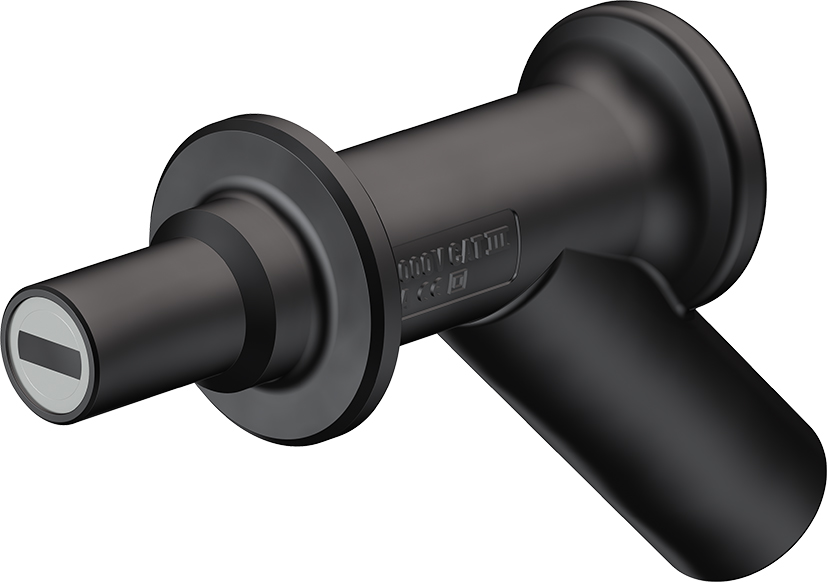 Magnetische adapter met starre 4 mm fitting zwart - XMA-7 zwart