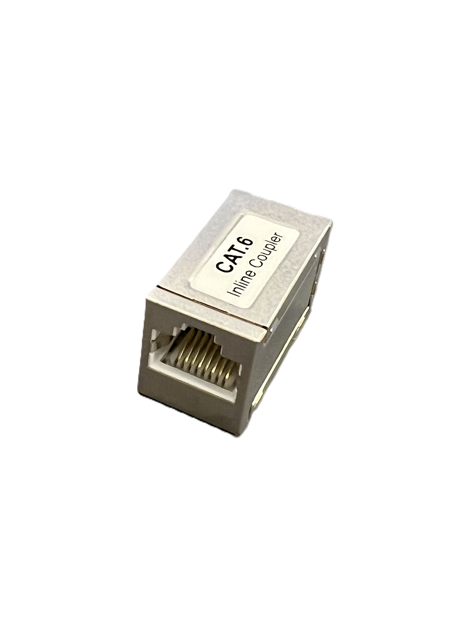 Modulaire RJ45 koppeling, 8P8C, 1:1 afgeschermde CAT6, metalen behuizing compact van vorm.