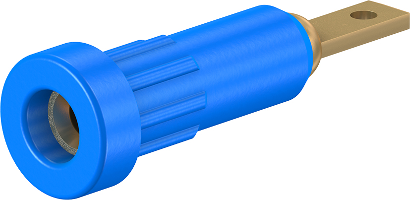 2 mm stekker blauw - EB2 blauw