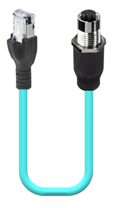 Fast Ethernet Cat5e, double-ended cord set
