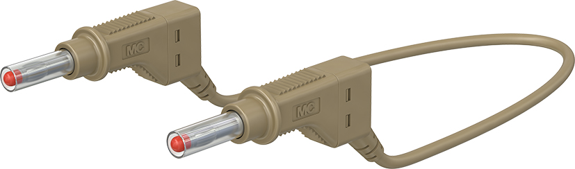4 mm aansluitkabel 50 cm bruin - XZG425/SIL bruin