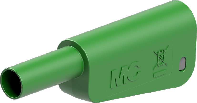 4 mm stekker compleet groen - SLM-4A-46 groen