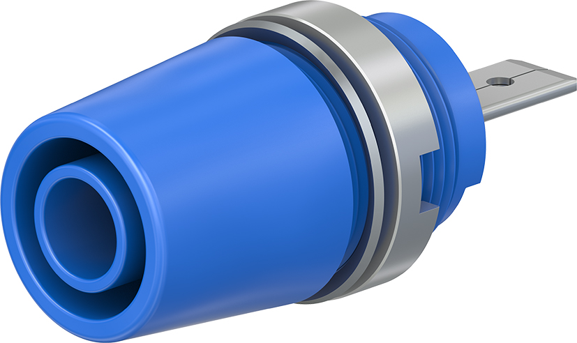 4 mm veiligheidssokkel blauw - SAB4-F/A blauw