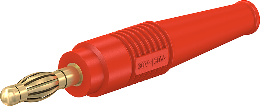 4 mm in-line stekker rood - L-41/A rood